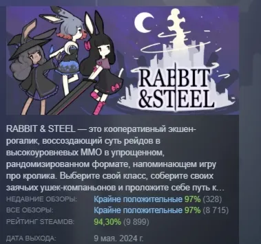 Rabbit and Steel АВТОДОСТАВКА STEAM GLOBAL МГНОВЕННО ЛИЦЕНЗИЯ