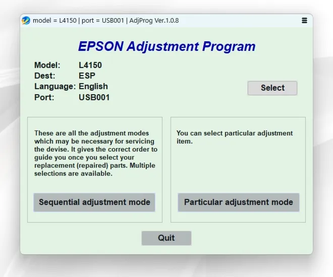 Сброс EPSON AdjProg L4150L4151L4153L4156L4158L4160L4163L4165L4166L4167L4168L4169 - irongamers.ru