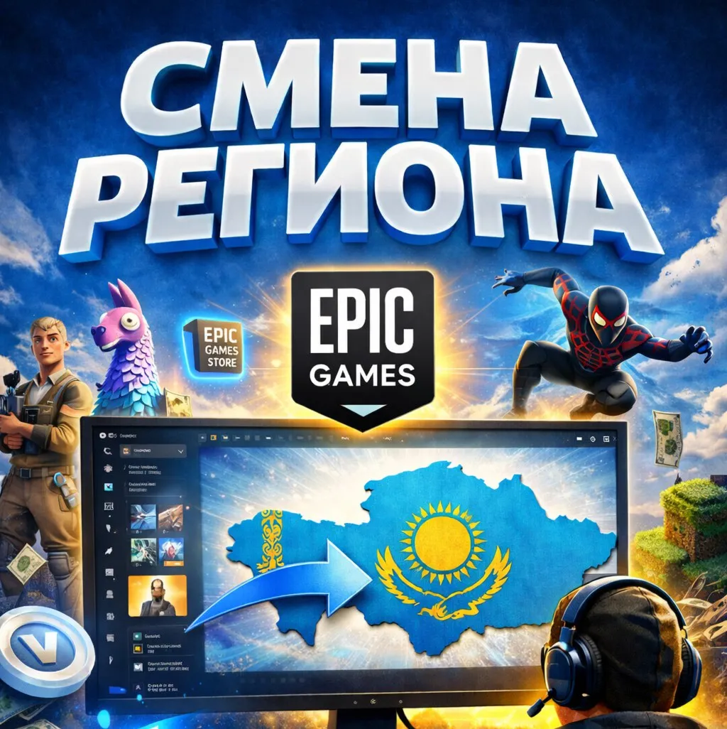 ✅ СМЕНА РЕГИОНА EPIC GAMES НА КАЗАХСТАН✅ 5 МИНУТ🔥 
