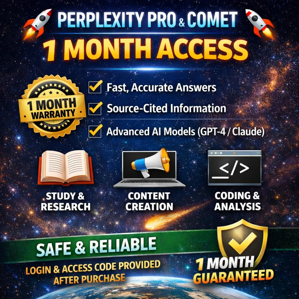 🚀 Perplexity Pro AI + Comet на 1 месяцев|Можно продлить