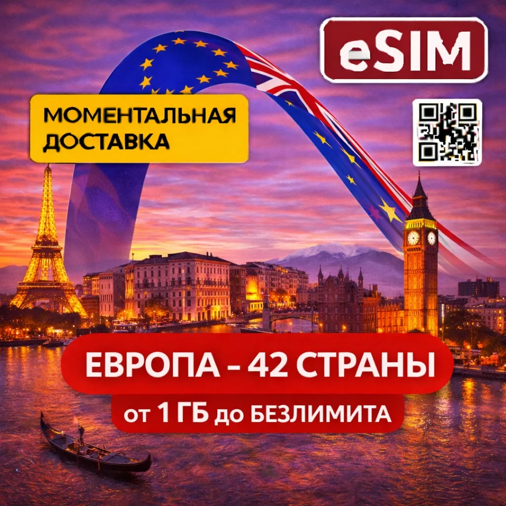 eSIM | Европа - 42 страны | AIRALO | Premium | есим