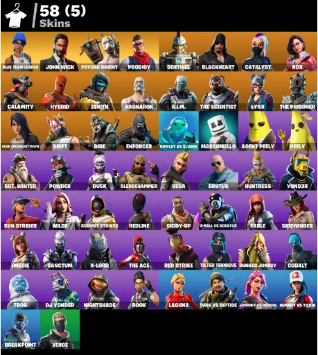 [PC] Fortnite Account – 58 Skins + 1350 V-Bucks PC - irongamers.ru