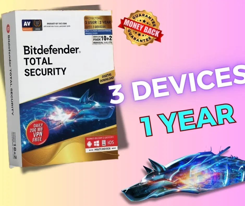 Bitdefender Total Security 3 Device 1  Ключ.