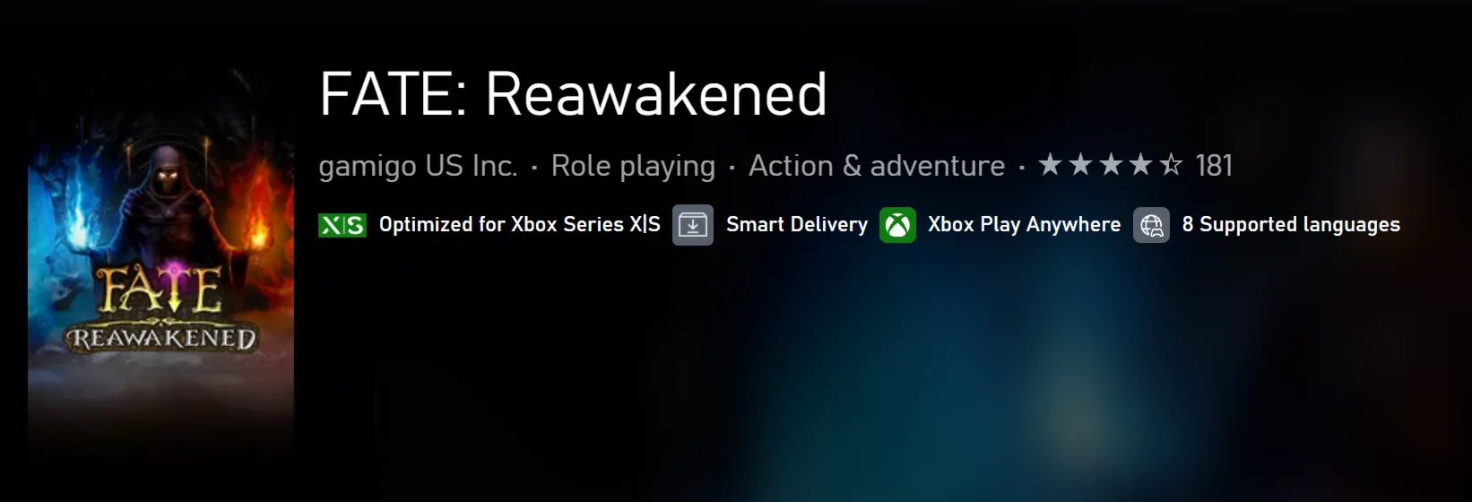 FATE: REAWAKENED XBOX + PC (WIN) КЛЮЧ/КОД