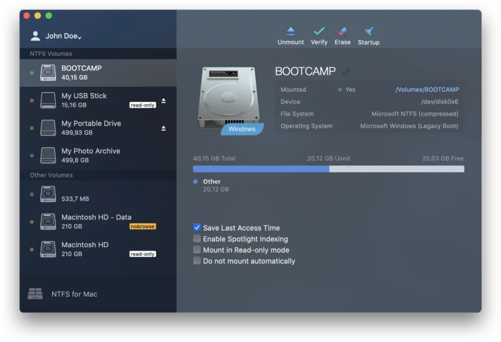 Paragon NTFS для Mac официальный ключ активации