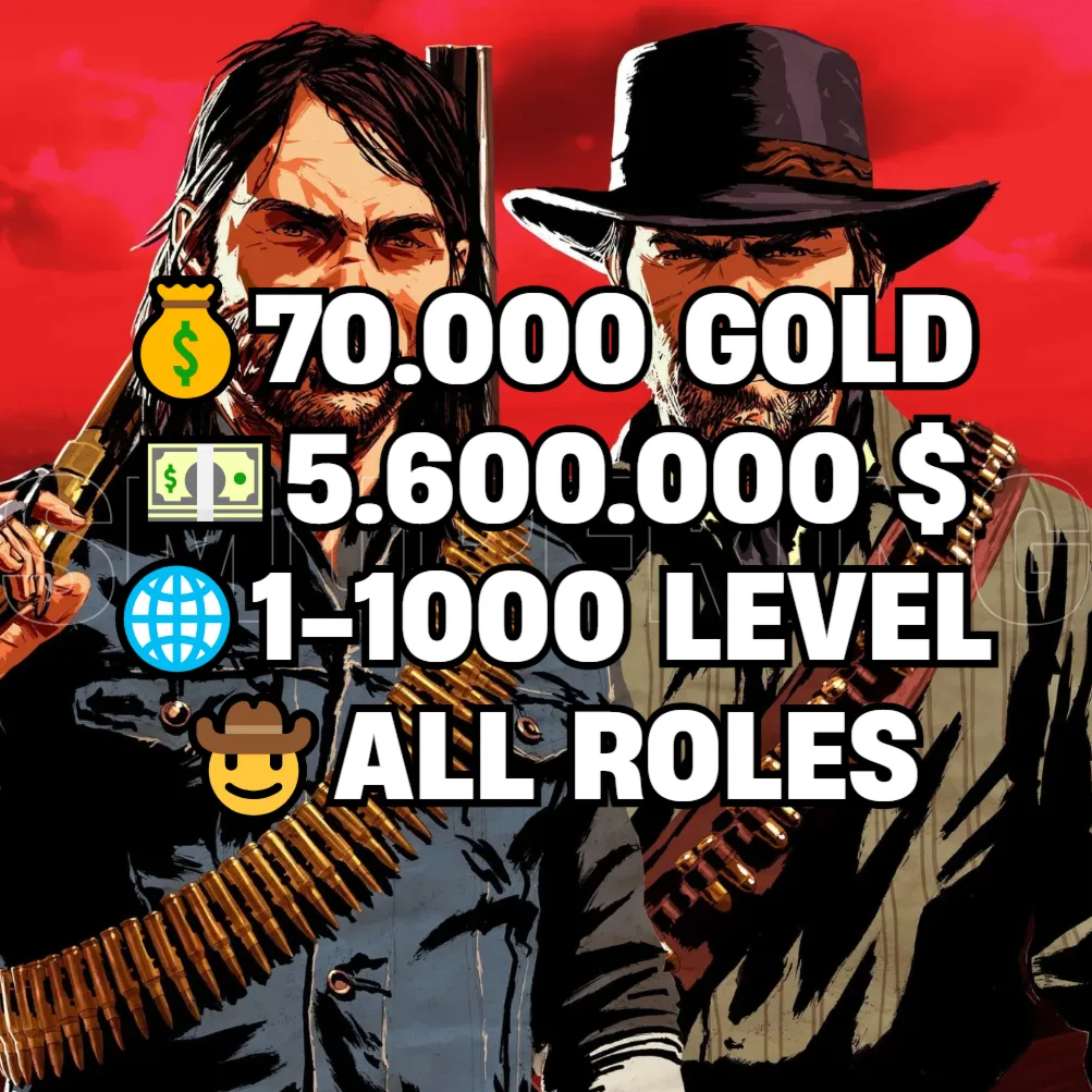 RDO • ВСЕ РОЛИ ДО 30/20 + 70.000 ЗОЛОТА + 5.600.000 $ + 1-1000 УРОВЕНЬ • RDR2