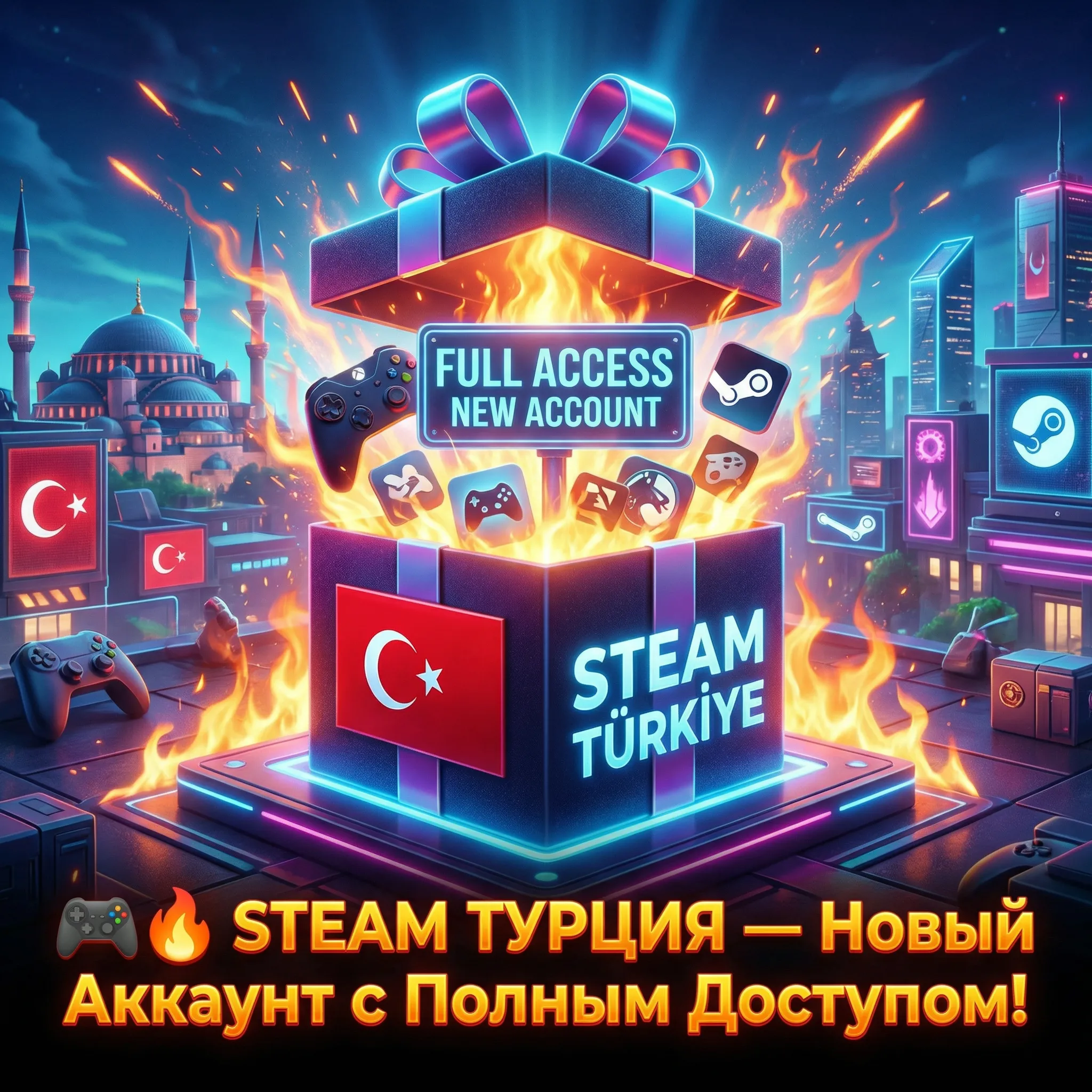 Аккаунты Steam - Турция, Полный доступ