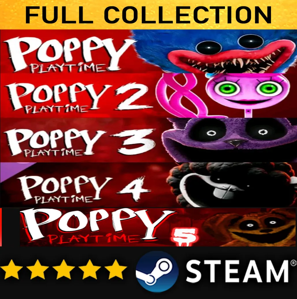 POPPY PLAYTIME 1 + 2 + 3 + 4 + 5 (ВСЕ ЧАСТИ) + БУДУЩИЕ・STEAM・PC - irongamers.ru