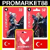 Купить ⭐ ️ВАЛОРАНТ КОДЫ 🔑 ⭐ 🇹🇷 Турция Valorant Points Turkey 🔑