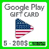 Купить 🟡 GOOGLE PLAY ПОДАРОЧНАЯ КАРТА 5-200 $ USD USA🇺🇸AUTO