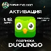 Купить DUOLINGO SUPER/FAMILY 1/12 МЕСЯЦЕВ ПОДПИСКИ