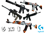 5 в 1 LOGITECH CS 2 | SG553, AK-47, M4A4-S, M4A4, AUG