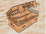 Шкатулка для бокалов DXF CDR, файлы для лазерной резки