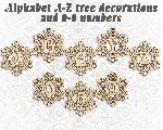Алфавит снежинки буквы a-z, цифры 0-9 для лазерн. резки