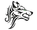 Дизайн для вышивальной машинки, волк-тату. 129 х 126 мм - irongamers.ru