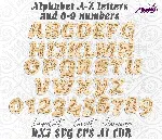 Морской алфавит буквы a-z, цифры 0-9 для лазерной резки
