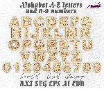 Алфавит Lucky буквы a-z, цифры 0-9 для лазерной резки