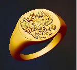 3d модель перстень с гербом России