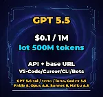GPT 5.5 | 500 МЛН ТОКЕНОВ | АВТОВЫДАЧА 24/7 | API VS•Code/Cursor/CLI/Боты - irongamers.ru