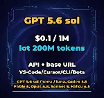 GPT 5.6 sol | 200 МЛН ТОКЕНОВ | АВТОВЫДАЧА 24/7 | API VS•Code/Cursor/CLI/Боты - irongamers.ru