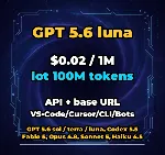 GPT 5.6 luna | 100 МЛН ТОКЕНОВ | АВТОВЫДАЧА 24/7 | API VS•Code/Cursor/CLI/Боты - irongamers.ru