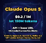 Claude Opus 5 | 150 МЛН ТОКЕНОВ | АВТОВЫДАЧА 24/7 | API VS•Code/Cursor/CLI/Боты - irongamers.ru