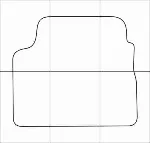CHEVROLET AVEO 2003-2011 Лекала автоковриков, вектор