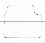 CHEVROLET AVEO 2003-2011 Лекала автоковриков, вектор