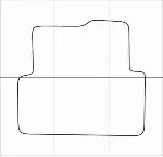 CHEVROLET AVEO 2011-16 Лекала автоковриков, вектор