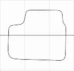 DAEWOO MATIZ II 2005-- Лекала автоковриков, вектор