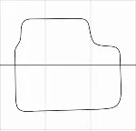 DAEWOO MATIZ II 2005-- Лекала автоковриков, вектор