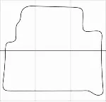 FORD Kuga 2008-2012 Лекала автоковриков, вектор