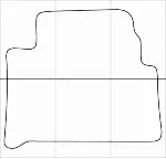 FORD Kuga 2008-2012 Лекала автоковриков, вектор