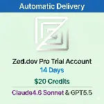 Zed.dev Pro Trial Account 14 дней | Баланс $20 | GPT5.5 | Автоматическая доставка - irongamers.ru