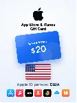 Apple Gift Card 20 USD — Соединённые Штаты, доставка до 5 мин