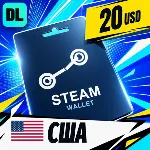 Steam Wallet США 20 USD 💳 цифровой код — автовыдача 24/7