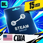 Steam Wallet США 15 USD 💳 цифровой код — автовыдача 24/7