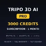Tripo 3D AI Pro — 3000 кредитов | подписка 1 месяц