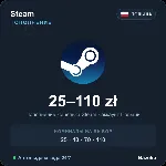 Steam Wallet пополнение кошелька Steam Польша PLN от 25 до 110 злотых Автовыдача 24/7