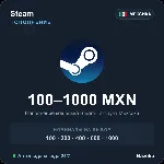 Steam Wallet пополнение кошелька Steam Мексика MXN от 100 до 1000 Автовыдача 24/7