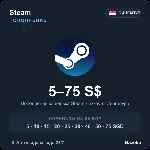 Steam Wallet пополнение кошелька Steam Сингапур SGD от 5 до 75 Автовыдача 24/7