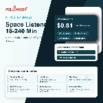 X/Twitter Space слушатели - 15 до 240 минут