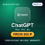 ChatGPT Plus / Pro / Go — подписка на ваш аккаунт · 1 месяц · оплата РФ