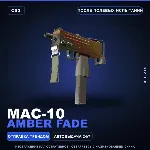 MAC-10 | Amber Fade | После полевых испытаний · Скин Counter-Strike 2