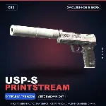 USP-S | Printstream | Закаленное в боях · Скин Counter-Strike 2