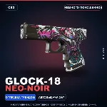 Glock-18 | Neo-Noir | Немного поношенное · Скин Counter-Strike 2