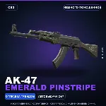 AK-47 | Emerald Pinstripe | Немного поношенное · Скин Counter-Strike 2