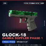 Glock-18 | Gamma Doppler Phase 1 | После полевых испытаний · Скин Counter-Strike 2