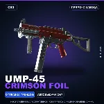 UMP-45 | Crimson Foil | Прямо с завода · Скин Counter-Strike 2
