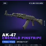 AK-47 | Emerald Pinstripe | Закалённое в боях · Скин Counter-Strike 2